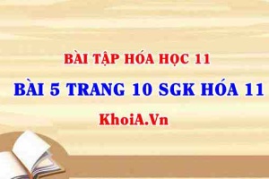 Bài 5 trang 10 SGK Hóa 11: Nội dung về Axit, Bazơ, Muối